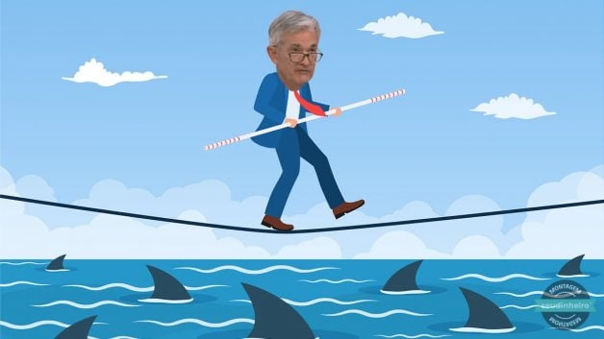 Presidente do Fed, Jerome Powell, caminha sobre corda bamba com tubarões na água