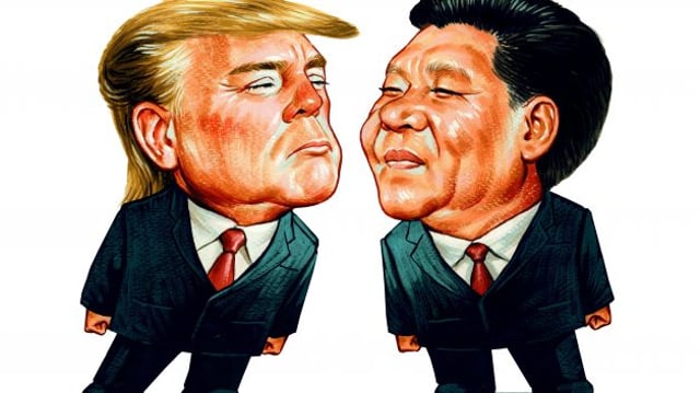 Donald Trump, presidente dos EUA, e Xi Jinping, presidente da China