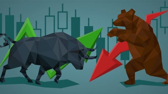 touro e urso: bull market vs. bear market