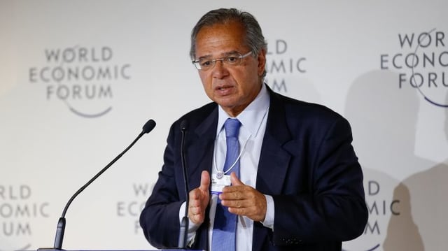 Ministro da Economia, Paulo Guedes, em Davos