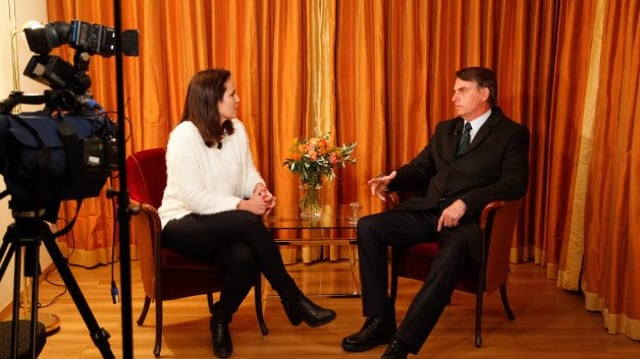 Jair Bolsonaro entrevista REcord Davos 23 01 19