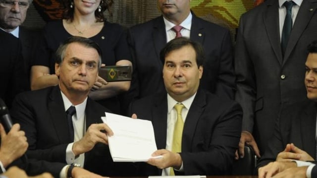 Jair Bolsonaro e Rodrigo Maia