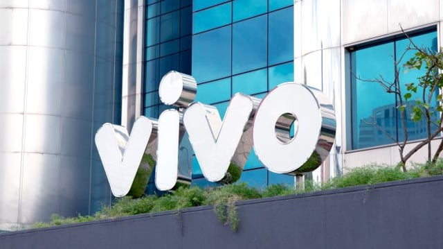 Logo da empresa de telefonia Vivo.