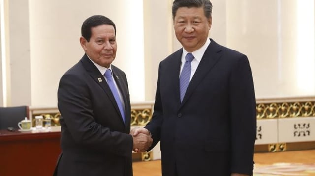 Hamilton Mourão e Xi Jinping