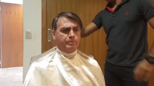 bolsonaro corta o cabelo