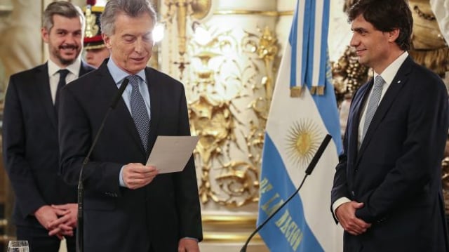 Macri e o novo ministro da Fazenda