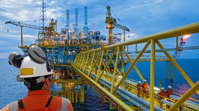 Plataforma da Petrobras para exploração de petróleo