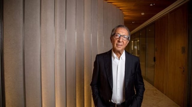 Retrato do empresário e bilionário Abilio Diniz durante entrevista na sede da empresa Península Participações