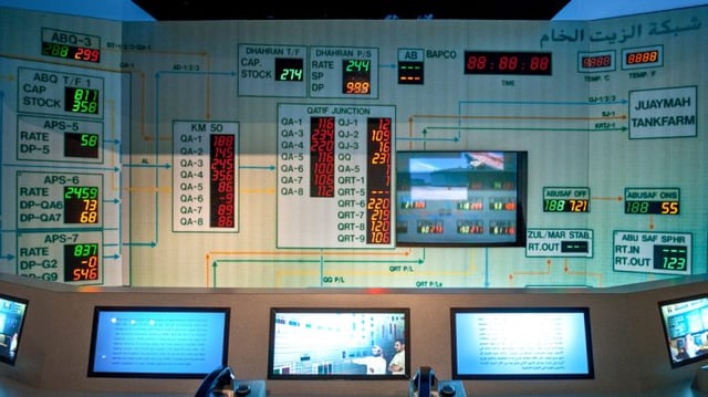 Central da Aramco, na cidade de Dammam, na Arábia Saudita.