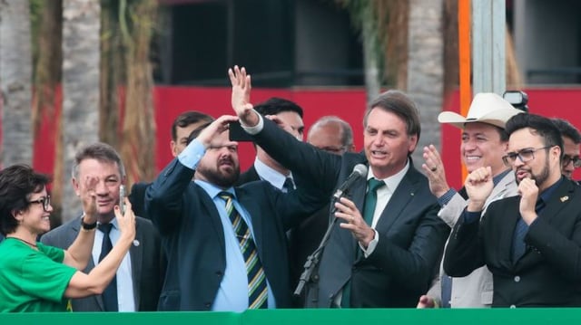 Jair Bolsonaro no evento de lançamento do partido Aliança pelo Brasil