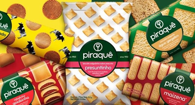 Embalagens de produtos da Piraquê, uma das marcas da M. Dias Branco (MDIA3)