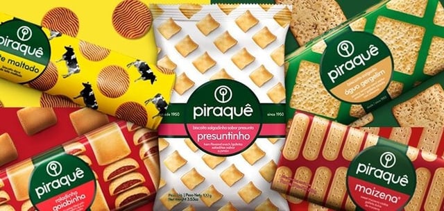 Embalagens de produtos da Piraquê, uma das marcas da M. Dias Branco (MDIA3)