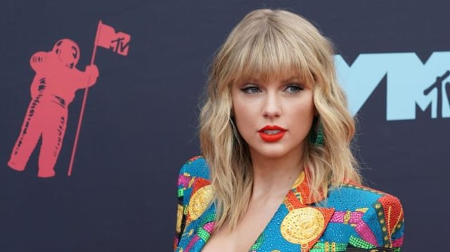 A cantora Taylor Swift durante a cerimônia do MTV Music Awards de 2019