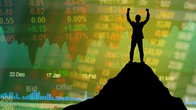 Bolsa mercados ações topo montanha