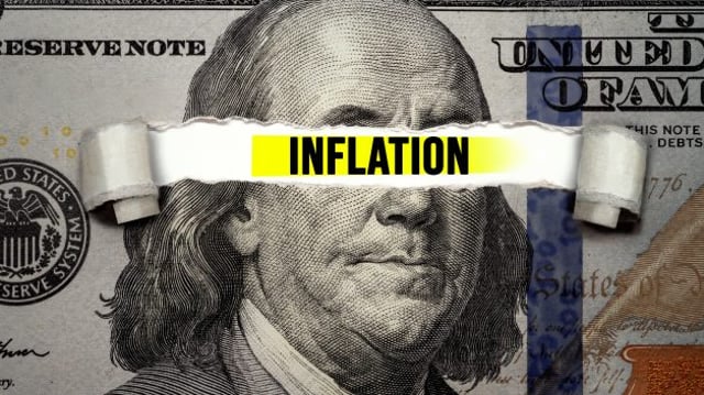 Torn,Bills,Revealing,Inflation,Words.,Idea,For,Fed,Consider,Interest