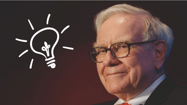 Warren Buffett com uma lâmpada perto do rosto | Ações, Suzano, Vivara