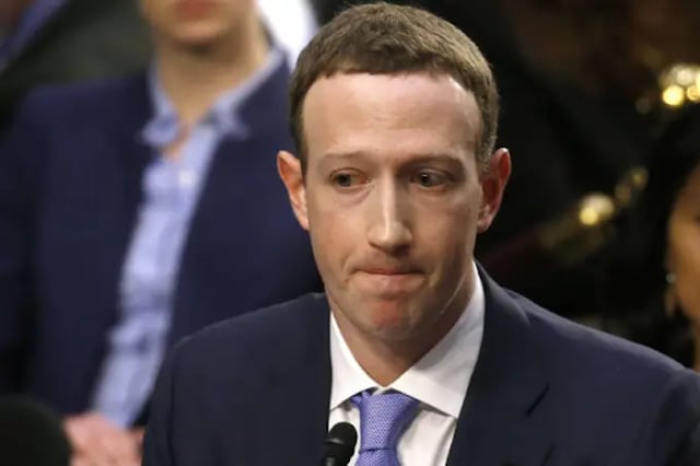 Mark Zuckerberg, dono do Facebook, em julgamento nos EUA.