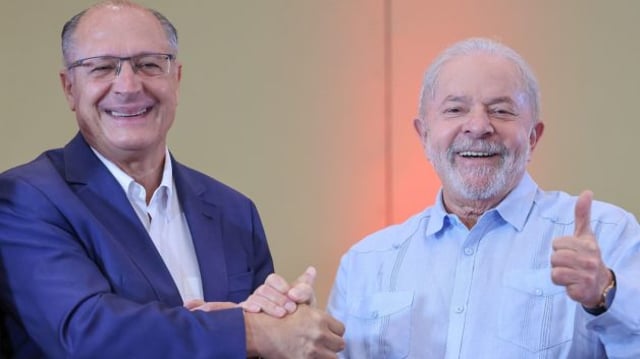 O ex-governador Geraldo Alckmin e o ex-presidente Luiz Inácio Lula da Silva
