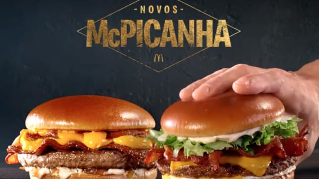 propaganda enganosa do McDonald's sobre o McPicanha; mcdonalds