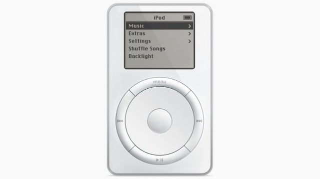primeiro iPod, lançado em 2001