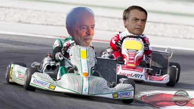 Lula vs Bolsonaro em uma corrida de Kart eleições 2022