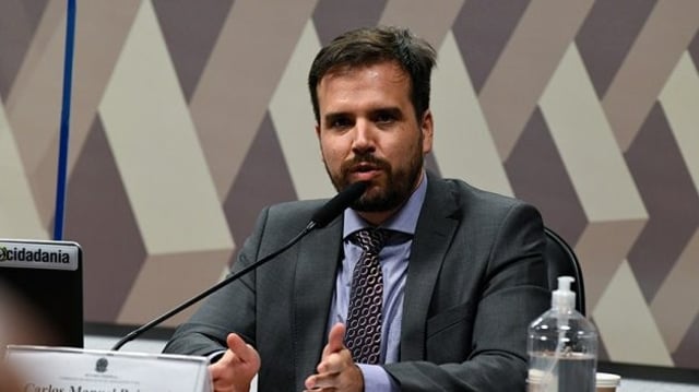 O presidente da Anatel Carlos Manuel Baigorri durante audiência no Senado