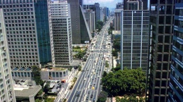 Vista da Avenida Paulista, em São Paulo, onde se encontram imóveis da carteira de fundos imobiliários (FII)