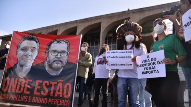 Manifestação em Brasília pelo assassinato do indigienista Bruno Pereira e do jornalista Dom Phillips; Lula, Bolsonaro, Ciro e outros pré-candidatos à presidência se manifestaram sobre o caso