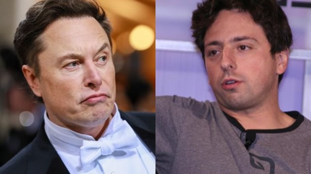 Elon Musk, CEO da Tesla, e Sergey Brin, cofundador do Google