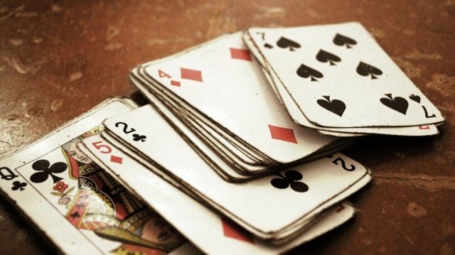 cartas, baralho, ás, jogo