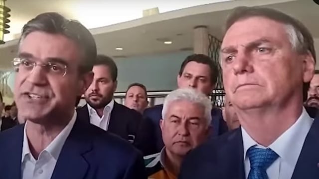 Rodrigo Garcia, governador de São Paulo (PSDB), e o presidente Jair Bolsonaro (PL)