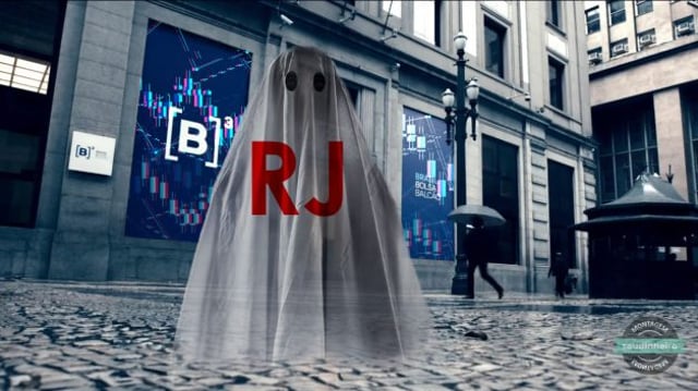 Fantasma RJ na frente da b3 e gráficos