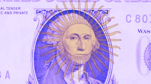 Dólar peso argentino moeda, Argentina, Estados Unidos moeda norte-americana