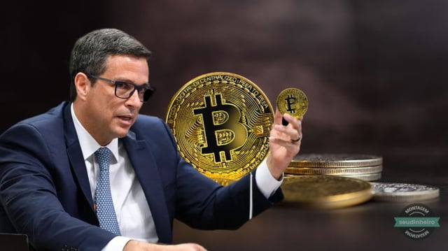 Campos Neto bitcoin – créditos Shutterstock-Edilson Rodrigues-Agência Senado – montagem Brenda Silva SD
