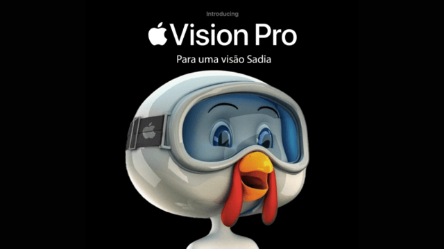 Meme sobre o Apple Vision Pro e Sadia