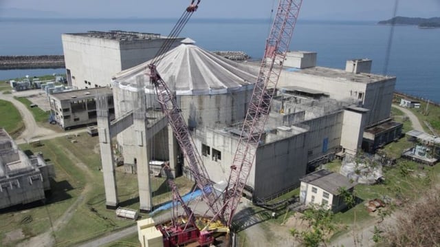 Foto das obras da usina nuclear Angre 3, cuja construção está sob a responsabilidade de uma das sócias da Eletrobras