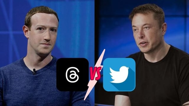 Threads, de Mark Zuckerberg, versus Twitter, de Elon Musk
