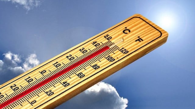 Termômetro temperatura verão meio ambiente