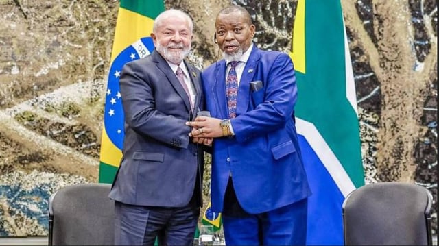 Presidente Lula se reune com Gwede Mantashe, membro do Congresso Nacional Africano (ANC)