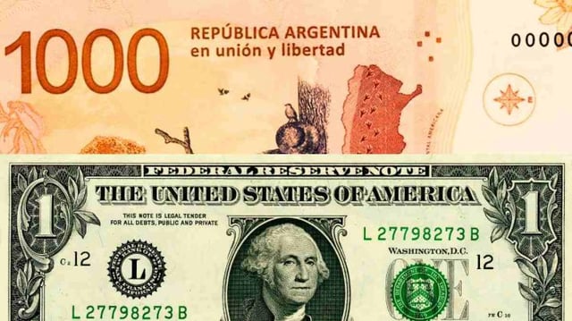 Dólar compra mil pesos argentinos