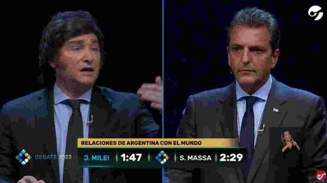Debate dos candidatos à presidente da Argentina