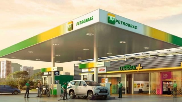 Posto de gasolina da Vibra, com a marca Petrobras