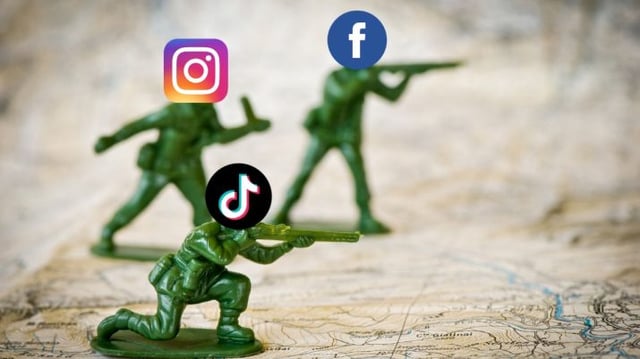 TikTok, Facebook, Instagram como soldados