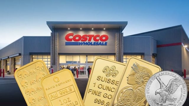 Loja da Costco vende barras de ouro e moedas de prata