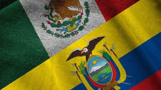 Bandeiras no México e Equador
