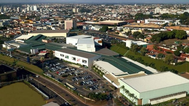 Vista área do Shopping Uberaba, que faz parte do portfólio do fundo imobiliário HSML11