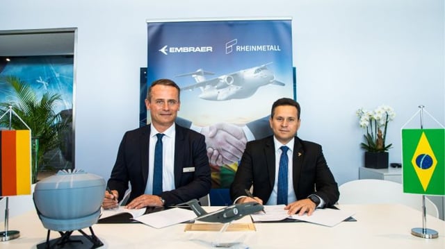 Embraer e a Rheinmetall avaliam novo Centro de Treinamento do C-390 na Europa