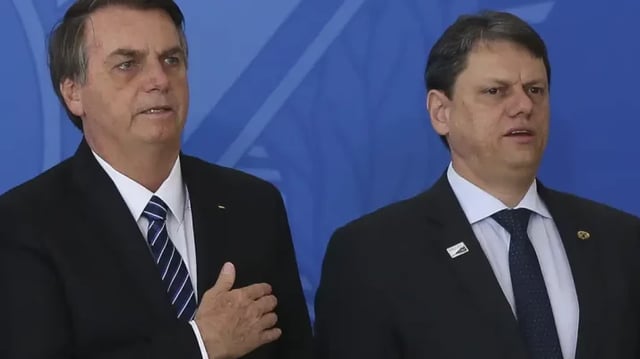 Jair Bolsonaro e Tarcísio de Freitas