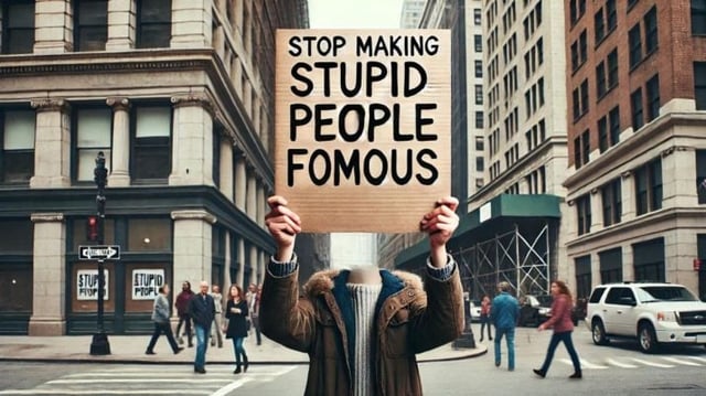 stop making stupid people famous