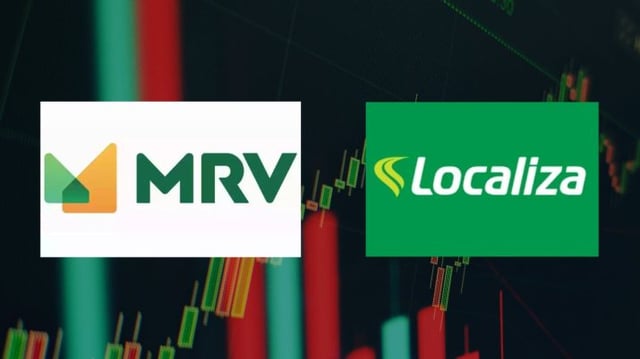Ações da MRV (MRVE3) e Localiza (RENT3) são destaque na bolsa.